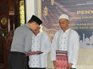 Dapat Remisi Hari Raya, 2 Napi Lapas Cianjur Bebas