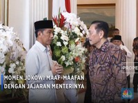 Momen Jokowi Bermaaf-maafan dengan Jajaran Menterinya