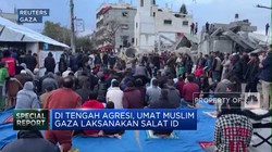 Video: Muslim Palestina di Gaza Laksanakan Salat ID di Tengah Agresi