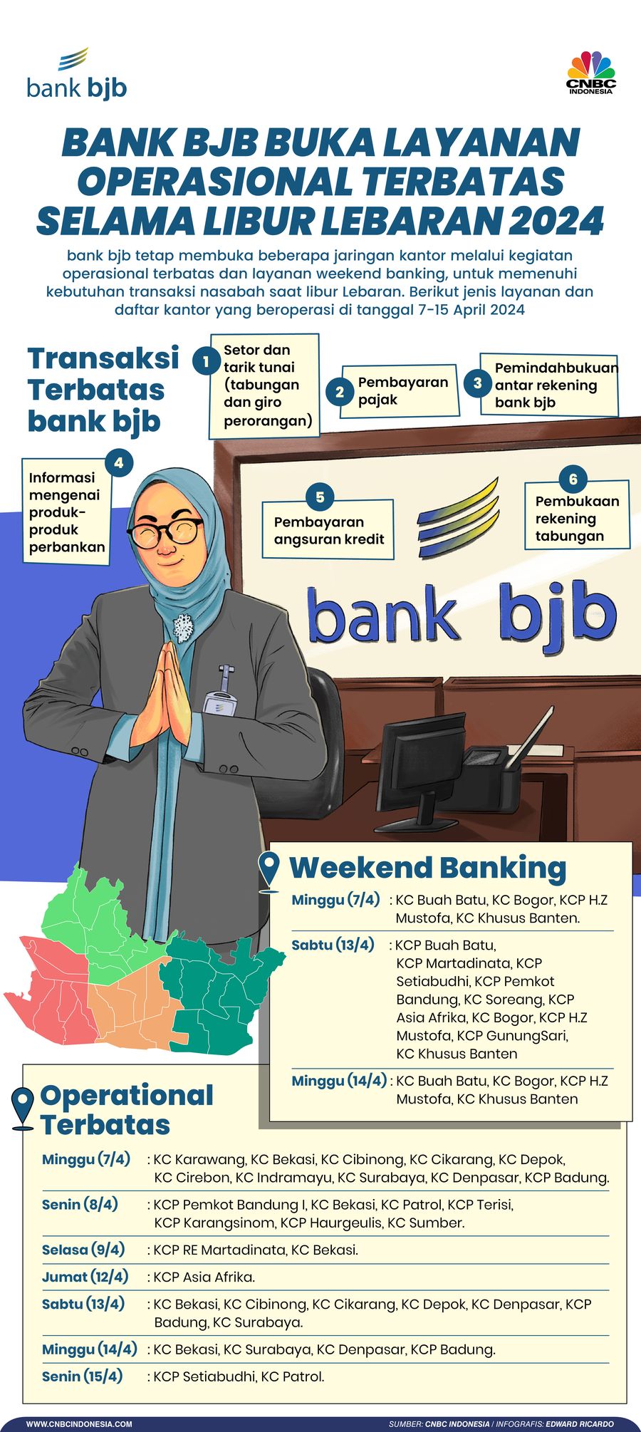 Infografis, Bank bjb Buka Layanan Operasional Terbatas Selama Libur Lebaran 2024