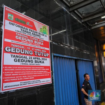 Ada Perawatan, Penampakan Blok A Tanah Abang Ditutup Total