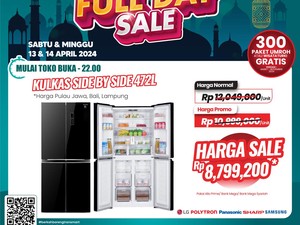 Kulkas Dua Pintu di Transmart Full Day Sale Diskon Rp 3 Jutaan