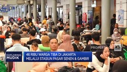 46 Ribu Warga Tiba di Jakarta Melalui Stasiun Pasar Senen & Gambir