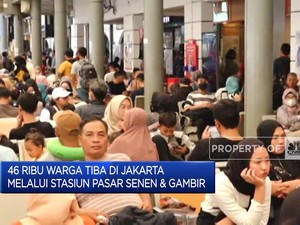 46 Ribu Warga Tiba di Jakarta Melalui Stasiun Pasar Senen & Gambir