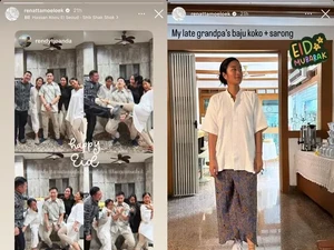 Gaya Chef Renatta saat Momen Lebaran: Pakai Busana Milik Kakek