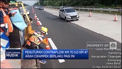 Penutupan Contraflow KM 70 - KM 47 Arah Cikampek Berlaku Pagi Ini
