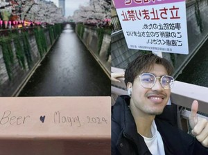Pasangan Bikin Tanda Hati di Jembatan Tokyo, Satu Negara Malu