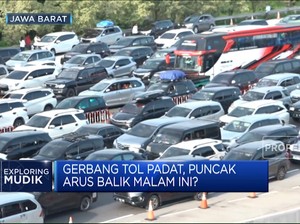 Gerbang Tol Padat, Puncak Arus Balik Malam Ini