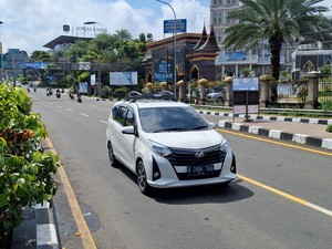 Situasi Lalin di Simpang Gadog Arah Puncak Ramai Lancar
