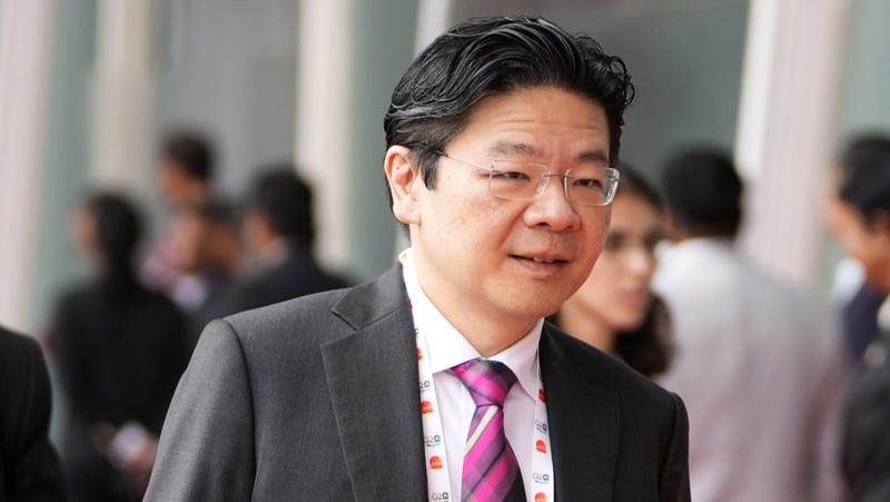 PM Singapura Lee Hsien Loong (kiri) dan Wakil PM Singapura Lawrence Wong (kanan)