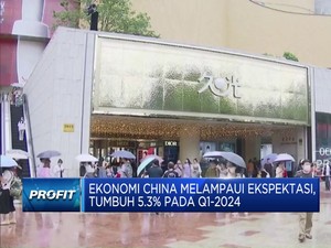  Ekonomi China Lampaui Ekspektasi, Tumbuh 5.3% di Q1-2024