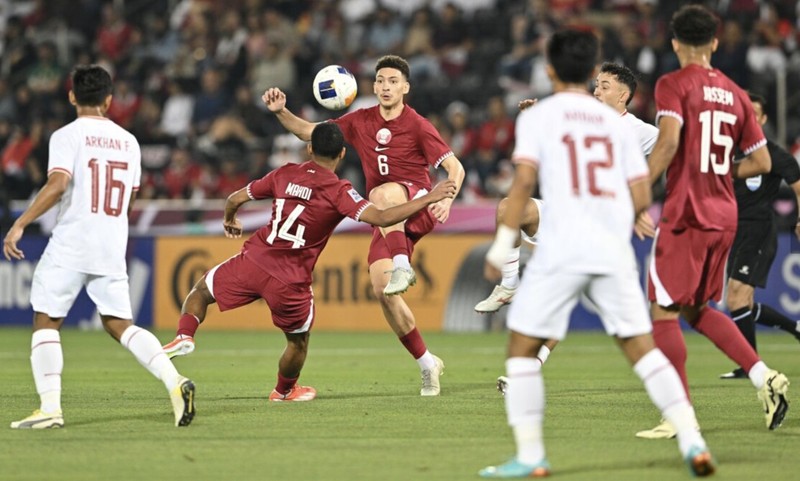 Timnas Indonesia melawan Qatar dalam laga pembuka Piala Asia U-23 2024. (Dok. the-afc.com)