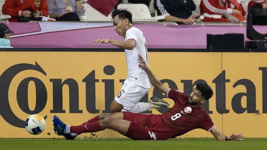 Timnas Indonesia melawan Qatar dalam laga pembuka Piala Asia U-23 2024. (Dok. the-afc.com)