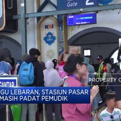 Video: H+7 Lebaran, Stasiun Pasar Senen Masih Padat