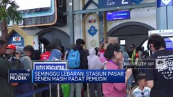 Video: H+7 Lebaran, Stasiun Pasar Senen Masih Padat