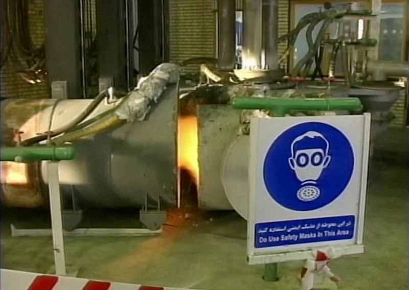 ISRAEL-PALESTINIANS/IRAN Military personnel stand guard at a nuclear facility in the Zardanjan area of Isfahan, Iran, April 19, 2024, in this screengrab taken from video. WANA (West Asia News Agency) via REUTERS ATTENTION EDITORS - THIS PICTURE WAS PROVIDED BY A THIRD PARTY. IRAN OUT. NO COMMERCIAL OR EDITORIAL SALES IN IRAN