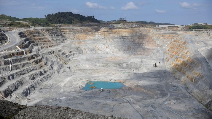 FILE PHOTO: A view of Cobre Panama mine of Canadian First Quantum Minerals, one of the world's largest open-pit copper mines, during a media tour, in Donoso, Panama, January 11, 2024. REUTERS/Tarina Rodriguez/File Photo