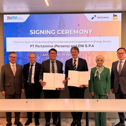 Pertamina dan ENI Teken MoU Pengelolaan Hulu Migas