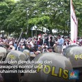 Situasi Demo di Patung Kuda Jelang Putusan MK