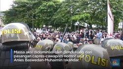 Situasi Demo di Patung Kuda Jelang Putusan MK