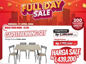Cuma di Transmart Full Day Sale, Beli Meja Makan Diskon Rp 800.000