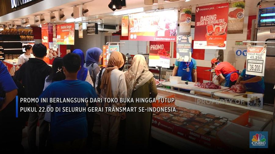 Transmart hari ini, Minggu (21/4) kembali menggelar diskon besar-besaran di Transmart Full Day Sale. Program ini digelar di seluruh Transmart se-Indonesia, dimulai saat toko buka sampai tutup.