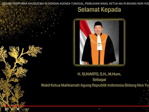 Hakim Agung Suharto Terpilih Jadi Wakil Ketua MA Bidang Non-yudisial
