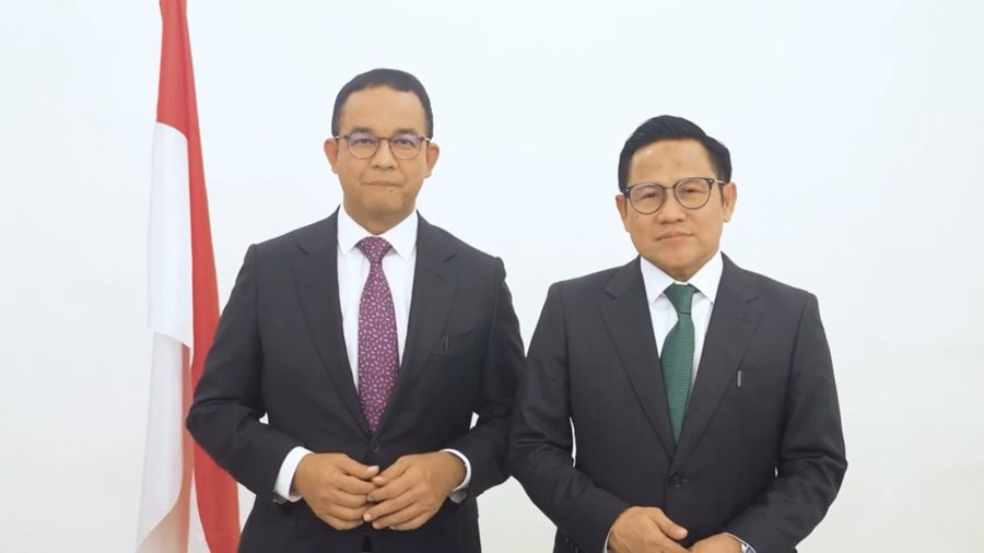 Pasangan Capres-Cawapres nomor urut 1 Anies Baswedan dan Muhaimin Iskandar menyampaikan tanggapan terkait hasil putusan dalam sidang sengketa Perselisihan Hasil Pemilihan Umum (PHPU) Pilpres 2024 di Mahkamah Konstitusi (MK), Jakarta, Senin (22/4/2024). (Instagram @aniesbaswedan)