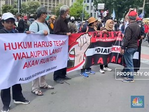 Ribuan Massa Geruduk Patung Kuda, Pantau Putusan Sengketa Pilpres
