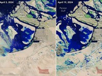 Malapetaka Guncang Dubai, Ini Foto Satelit Sebelum dan Sesudah Banjir