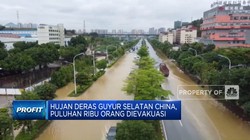 Video: Hujan Deras Guyur Selatan China, Puluhan Ribu Orang Dievakuasi