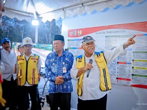 Ditinjau Basuki, Progres Tol Bayung Lencir-Tempino Seksi 3 Tembus 72%