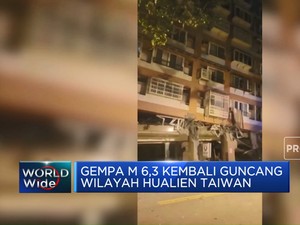 Video: Gempa M 6,3 Kembali Guncang Wilayah Hualien Taiwan