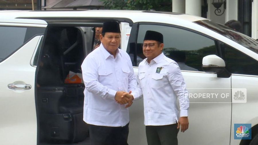 Usai ditetapkan KPU sebagai presiden terpilih 2024-2029 Prabowo Subianto menyambangi Kantor DPP PKB, Jakarta, Rabu (24/4) siang.

Prabowo tiba di Kantor DPP PKB sekitar pukul 14.00 WIB, disambut langsung oleh Ketua Umum DPP PKB Muhaimin Iskandar di pelataran Kantor DPP PKB.