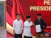 Momen Penetapan Presiden Terpilih KPU Prabowo-Gibran di Pilpres 2024