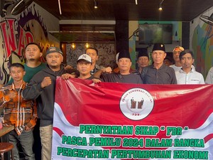 Puluhan Orang di Surabaya Ajak Terima Putusan MK soal Hasil Pilpres 2024