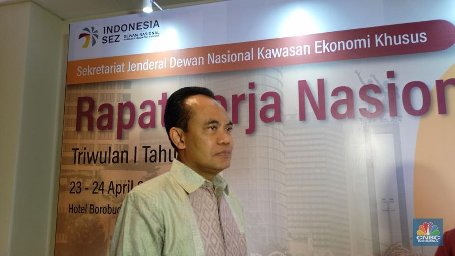 Sekretaris Kementerian Koordinator Bidang Perekonomian selaku Ketua Tim Pelaksana Dewan Nasional KEK Susiwijono Moegiarso. (²©²ÊÍøÕ¾/Ferry Sandi)