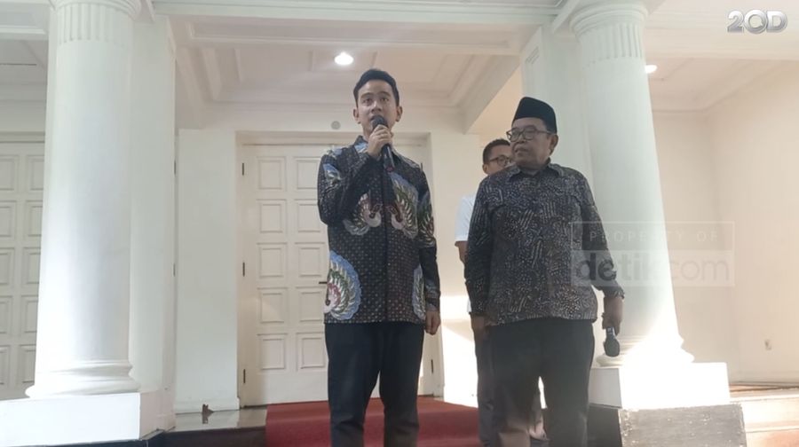 Wakil Presiden terpilih Gibran Rakabuming Raka bertemu dengan Wakil Presiden Ma'ruf Amin sore ini. (detikcom 20detik)