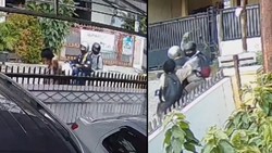 CCTV Aksi Jambret Siang Bolong di Depok: HP Dirampas, Korban Disabet Celurit