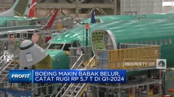 Vidoe: Boeing Makin Babak Belur, Catat Rugi Rp 5,7 T di Q1-2024