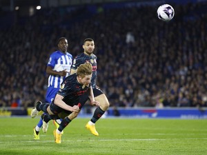 Sejarah! Kevin De Bruyne Bikin Gol Lewat Sundulan