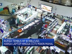 Rupiah Tembus RP 16 Ribu / USD,Harga Laptop Hingga CCTV Makin Mahal