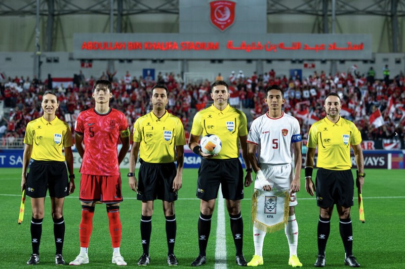 Sejarah tercatat kala Tim Nasional sepak bola Indonesia U-23 berhasil mengalahkan Korea Selatan U-23 di babak perempat final Piala Asia U-23 di Stadion Abdullah bin Khalifa, Doha, Qatar, Jumat (26/4/2024). Sejarah tercatat kala Tim Nasional sepak bola Indonesia U-23 berhasil mengalahkan Korea Selatan U-23 di babak perempat final Piala Asia U-23 di Stadion Abdullah bin Khalifa, Doha, Qatar, Jumat (26/4/2024). (Dok. AFC)