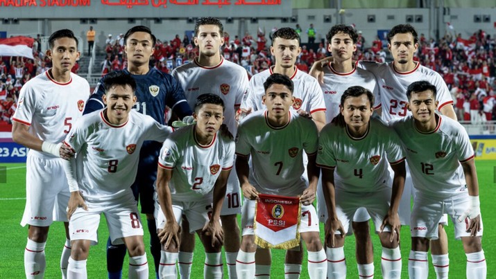 Sejarah tercatat kala Tim Nasional sepak bola Indonesia U-23 berhasil mengalahkan Korea Selatan U-23 di babak perempat final Piala Asia U-23 di Stadion Abdullah bin Khalifa, Doha, Qatar, Jumat (26/4/2024). (Dok. AFC)