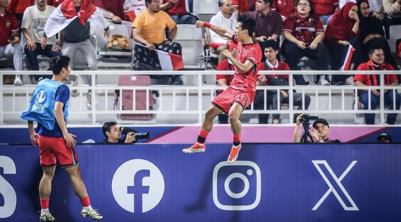 Sejarah tercatat kala Tim Nasional sepak bola Indonesia U-23 berhasil mengalahkan Korea Selatan U-23 di babak perempat final Piala Asia U-23 di Stadion Abdullah bin Khalifa, Doha, Qatar, Jumat (26/4/2024). (Dok. AFC)