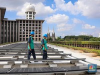 504 Panel Surya Dipasang di Masjid Istiqlal, Hasilkan Listrik Segini