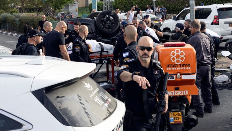 Menteri Keamanan Nasional Israel, Itamar Ben-Gvir, mengalami kecelakaan mobil dan dilarikan ke rumah sakit. Ben-Gvir celaka gara-gara menerobos lampu merah. (REUTERS/Tomer Appelbaum)