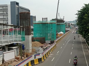 Kondisi Terkini Pembangunan LRT Jakarta Velodrome-Manggarai