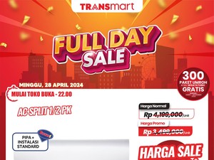 AC Diskon Gede-gedean Transmart Full Day Sale, Hemat Rp 1,3 Jutaan
