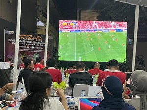 Div Humas Polri Gelar Nobar Semifinal AFC U-23 RI Vs Uzbekistan
